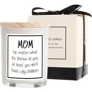 Gifts for Mom from Daughter Son, Funny Birthday & Mothers Day & Thanksgiving & Christmas Gifts(Vanilla) (Transparent)