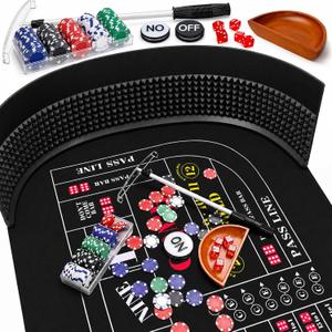 Craps Table Top Game Set, Black