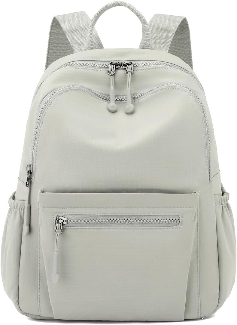 Tanweibago Mini Nylon Women Backpacks,11L Small Ladies backpacks Casual Lightweight Women Shopping Travel Daypack (Z1-grey)