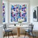 2PackWindow Privacy Film Frosted Glass Window Sticker Window Film Static Glass Cling Tint Non-Adhesive for Home Door Decorative Frosting Cover 17.5 X 39.3 inch (2pcs-sparkle-butterfly)