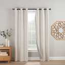 Curtains Blackout 79x52 inch Pack of 2, White