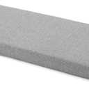 Klear Vu Rumba Outdoor/Indoor Bench Cushion, Wellfleet Bay Woven Revolution Performance Fabric, 44-inch, Gray