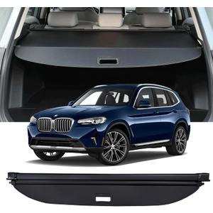 Cargo Cover Compatible with BMW X3 2018-2024 Accessories Retractable Rear Trunk Cover Trunk Security Cover Shielding Shade Privacy Screen Cover BMW X3 Cargo Cover 2018-2020 2021 2022 2023 2024