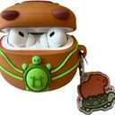 Cute Kawaii Case for AirPods 4, Case Cover Compatible with AirPod 4th Generation 2024, Funny Capybara Shockproof Protective Earbuds Cover for Air pods 4 Gen, Keychain Accessories for Girls Women (08 Turtle Kapibala)