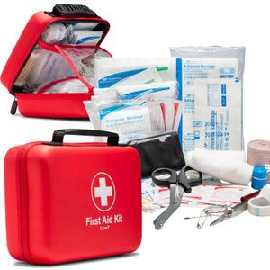First Aid Kit 230 piece, Waterproof, for Indoor and Outdoor Ideal For Home, Car, Hiking and Boating