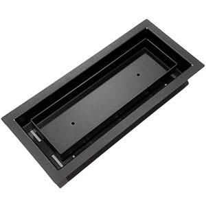 4x12-Classic, All Metal, Flush Floor-Matching Heavy-Duty Vent Cover, Floor Register, Black, Made in Canada