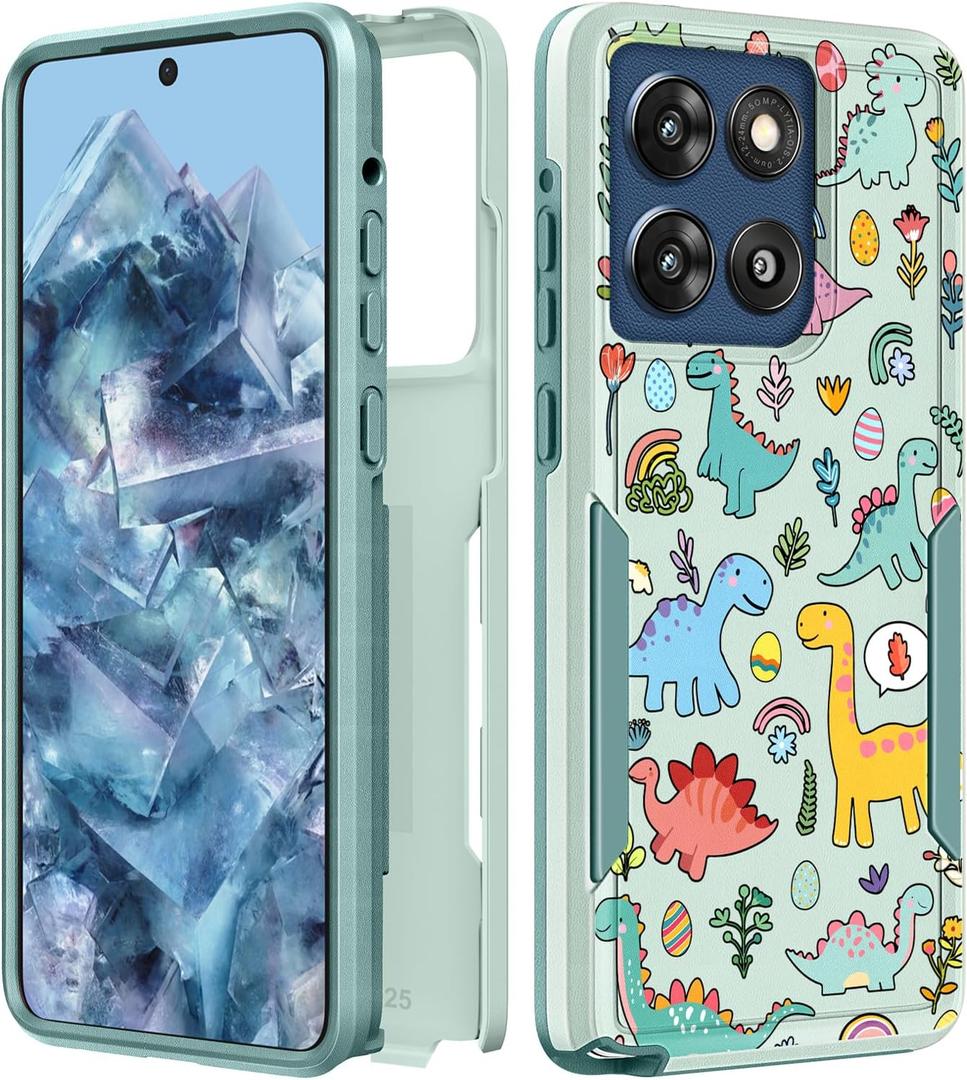 for Moto G Stylus 5G 2025 Case Women - Cute Girls Phone Cover Girly Kawaii Aesthetic Design Dinosaurs Heavy Duty Protective Shockproof Military Grade for Motorola Moto G Stylus 5G 2025 Cases