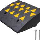 VEVOR Rubber Curb Ramp 6'' Rise Height Sidewalk Threshold Ramp, 14.6'' Width 19.3'' Length Driveway Ramp 33069 lbs Load Capacity for Curb for Forklifts, Trucks, Buses, Cars, Wheelchairs, Bike