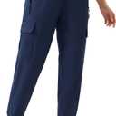 ZENGVEE Women's Quick Dry Hiking Cargo Pants with 5 Pockets Lightweight Athletic Travel Outdoor Joggers Casual Track (Blue, S)