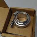 ROADFORMER 2 inch V Band Clamp - 2 sets of Quick Release V band Exhaust Clamp Stainless Steel with Flanges for Automotive exhaust system, turbocharger, downpipe and mufflers (2" - 2 Pack)