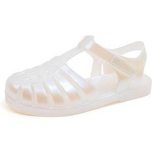 Girls Jelly Sandals, Princess Dress Shoes for Toddlers and Little Kids | Costume Shoes for Halloween and Christmas, Closed Toe Fisherman Sandals for Summer, Beach and Water Play 2.5 Little Kid