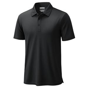 TACVASEN Mens Polo Shirts Short Sleeve Dry Fit Performance Breathable Golf Shirt with Collar Tennis Casual Business Work Black, XL