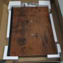 TEAMIX 20 Inch Monitor Stand Riser, Wooden Desktop Riser for TV/PC/Laptop/Printer, Rustic Brown Monitor Riser with Storage, Computer Stand Keyboard Organizer