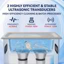 3L Ultrasonic Cleaner with Timer & Heater, Professional Ultrasonic Parts Cleaner, Knob Control Ultrasonic Cleaning Machine for Glasses Watch Jewelry Denture Dental Irrigator Parts Tools Circuit Board