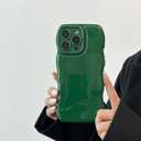 FABSPARK Phone Case for iPhone 16 Pro Max Case,Simple Wave Design Wavy Frame Soft Silicone Aesthetic for iPhone 16 Pro Max, Forest Green