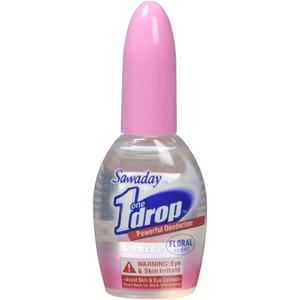 One-Drop Powerful Deodorizer, Floral Scent 0.67 Ounce 6 Pack
