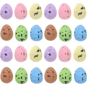 PRETYZOOM 100Pcs Speckled Eggs Hatching Dinosaur Eggs Children's Day DIY Crafts Easter Eggs Ornaments for Decor, 0.6 x 0.7 Inch