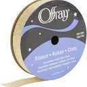 Offray Galena Craft Ribbon, 5/8-Inch x 12-Feet, Gold
