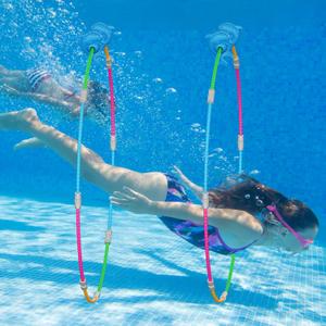 Pool Toys for Kids, 2-Pack Underwater Sports Swim Thru Rings for Kid, Ideal Pool Games Swiming Rings Toy for Boys/Girls Aged 5, 6, 7, 8, 9, 10, 11,12