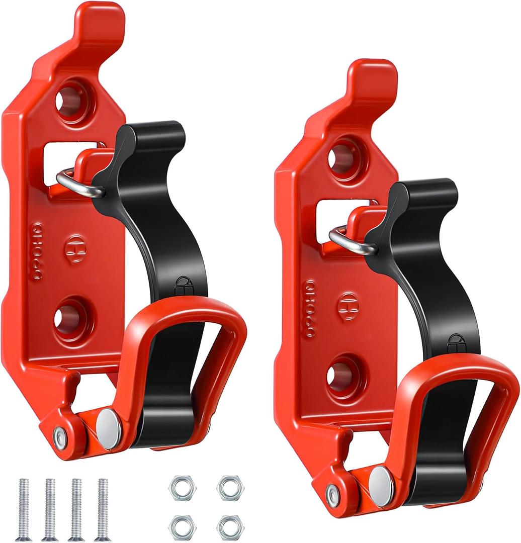 2 Pcs Shovel Holder for Truck, Heavy Duty Shovel Mounts for Roof Rack, Quick Release Axe Holder Mount Kit, Metal and Rubber Car Accessories/ Garage Storage/ Truck/ Wall Mounting Brackets