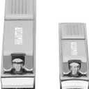 HAWATOUR Nail Clippers Set, Ultra Sharp Sturdy Fingernail and Toenail Clipper Cutters with Visibly Tin Case, Silver