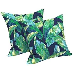 LVTXIII Outdoor Throw Pillow Covers 20 x 20 Inch, Covers ONLY Modern Cute Pattern Decorative Square Toss Pillow Case Pack of 2 for Home Patio Garden Sofa Bed Furniture, Hanalei Lagoon
