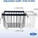 Freezer Organizer Bins fit 5 /9 cu. Ft Chest Freezer (Black-3Pack)