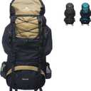 TETON 65L Scout Internal Frame Backpack for Hiking, Camping, Backpacking, Rain Cover Included (Buck Brown)