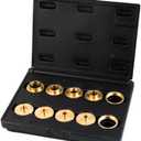 O'SKOOL 10 pcs Brass Router Template Bushing Guides Sets Fit Any Router Sub-base of the Porter Cable style, RA02