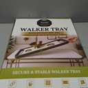 Walker Tray for Folding Walker with Cup Holders, Non-Slip Mat & Bag - Adjustable Universal Plastic Food Table for Seniors - Detachable Guardian Accessories - Removable Walker Trays for rolling walker