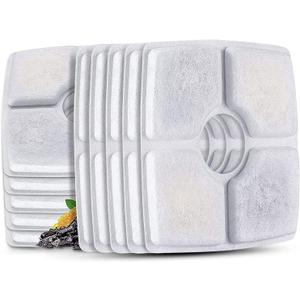 Cat Water Fountain Filters, 20 Pack Replacement Filter Fit for Top Square 84oz/2.5L Cat Pet Fountain, 3 Filtration System