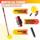Leitee 2 Pcs Ice Fishing Safety Picks Kit Retractable Ice Safety Pick with Whistle Winter Scooper with Long Handle Emergency Gear Accessories for Sled