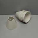 Wellmet Chandelier Shades, ONLY FOR CANDELABRA BULBS, Clipon Fitter Lamp Shades, 3" x 6" x 5", Set of 6, Cream White