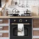 Winter Christmas Wonderland Reindeer Kitchen Towels, Walking in a Winter Wonderland Dish Towels for Kitchen, Snowflake Hand Towel for Bathroom,