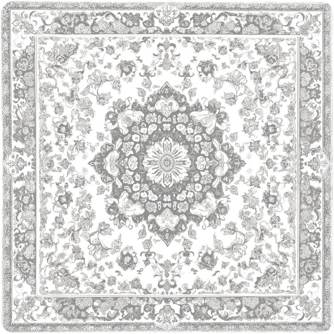 PUPIBOO Washable Pee Pads for Dogs and Cats - Super Absorbent Reusable Puppy Training Pads - 100% Waterproof, Leak-Proof & Non-Slip Whelping Pads for Pet Housebreaking (36 x 36 Inch (Pack of 2), Light Grey Medallion)