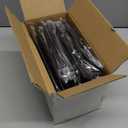 PULOTE 150PCS Black Plastic Silverware Set Disposable - Heavy Duty Black Plastic Cutlery - Black Plastic Utensils Set Include 50 Forks,50 Spoons,50 Knives for Party&Graduation