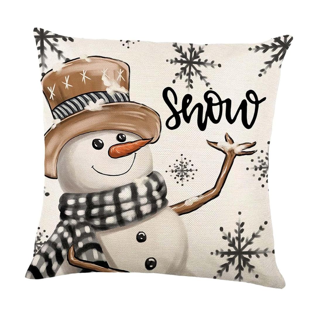 Throw Pillow Cover Decor Creative Soft Cushion Cover for Cafe Farmhouse Sofa, 2 Pcs 