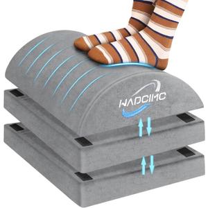 Foot Rest for Under Desk at Work, Foot Stool with Washable Cover, Comfortable Office Desk Accessories, Footrest with 3 Adjustable Heights, for Offices Gaming Chair, for Leg Support, Gray (Without Feet Warm Pocket)