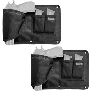 Pistol Holder Magazine Pouch for Gun Safe Organizer , Reinforced Pistol Holster Magazine Holders Combination for Gun Cabinet Gun Safe Accessories Storage (Pistol Holder Magazine Pouch 2 Pack)