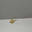 Gejoy Mini Christmas Star of Bethlehem Tree Topper with Lights Glitter Gold Christmas Star Xmas Small Tree Topper Holiday Ornament Party Office Decorations