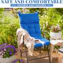 Sintuff 2 Pcs 44 x 21 x 4 Outdoor Chair Cushion Patio Chair Cushions Seat/Back Tufted Pillow with Ties Water Resistant Replacement Indoor Patio Furniture Outdoor Furniture (Solid Color,Blue)