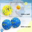 3PCS Dog Balls, Indestructible Dog Toys with Bell, Tennis Balls for Aggressive Chewers, Dog Teething Chew Toys for Small/Medium/Large Breeds(3 Inch)