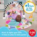 Fisher-Price Baby Playmat Glow and Grow Kick & Play Piano Gym, Pink Musical Learning Toy with Developmental Activities for Newborns 0+ Months, Small