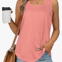 elescat Womens Tank Tops Summer Sleeveless Loose Fit Casual Tunic Top 160