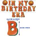 2 x Orange Birthday Party Decorations for Women, Included Birthday Banner, Balloons, Cake Toppers and Cupcake Toppers Party Supplies