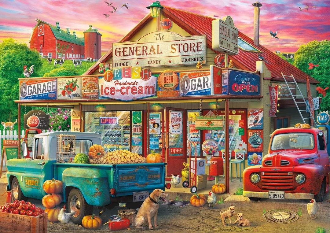 Buffalo Games - Eduard - Country Store - 500 Piece Jigsaw Puzzle For Adults -Challenging Puzzle Perfect for Game Nights - Finished Size is 21.25 x 15.00