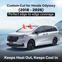 Econour Windshield Sun Shade for 2018-2026 Honda Odyssey Accessories LX, EX, EX-L, Touring, Elite Minivan Window Sunshade Sun Visor Protector Foldable Blocks UV Rays Keep Your Car Cooler