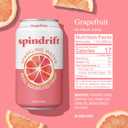 Spindrift Sparkling Water, Grapefruit Flavored, Made with Real Squeezed Fruit, (Only 15 Calories per Can), 12 Fl Oz (Pack of 23) (EXP 04/01/27)