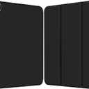 Protective Case for New iPad Pro 13 Inch (M5) 2025, Soft TPU Silicone Anti-Scratch Anti-Drop with Pencil Holder (Case+ Screen Protector+Camera Lens Protector) Black