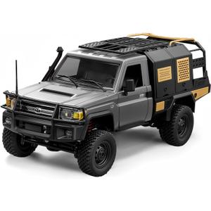 MN82S RC Rock Crawler, 2.4Ghz Toyota Remote Control Truck, 4WD 2 Speeds Switch RC Crawler Off-Road Pick-up with 2 Upgraded 1200mah Battery, 1/12 Scale Trucks (with Gift)